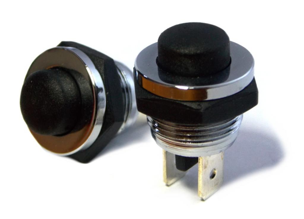 INTERRUTTORE PULSANTE NORMALMENTE APERTO 125V 3A NERO SH555N 8025702241430