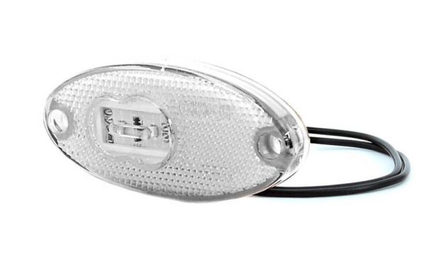 LED WHITE SIDE MARKER OVAL LAT LIGHT