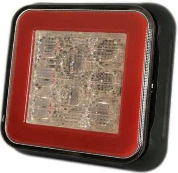 FANALE POSTERIORE QUADRATO 100X100  A LED 10/30V IP67