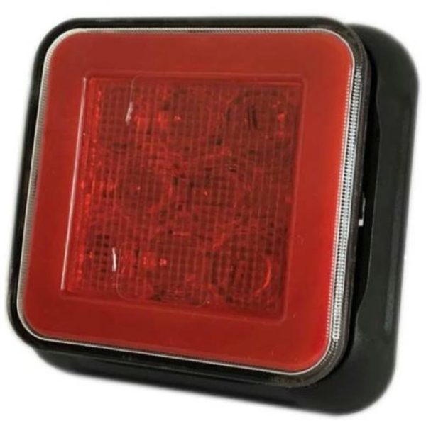 FANALE POSTERIORE QUADRATO 100X100  A LED 10/30V IP67