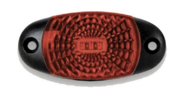 LED LIGHT OVAL B.FLAT 12/24 RED