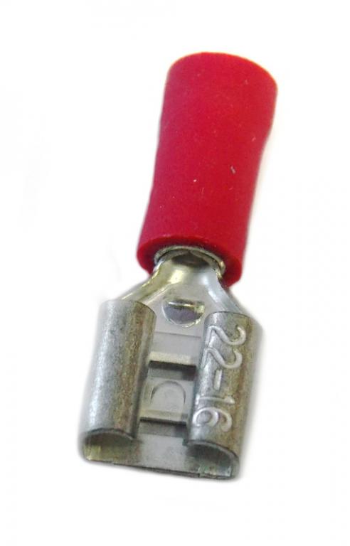 FASTON FEMMINA PREISOLATO ROSSO - Confezione da 100 PZ