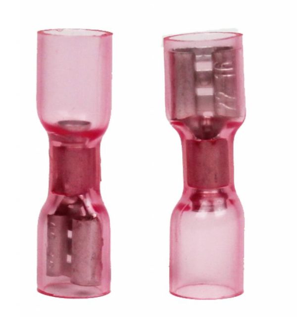 FASTON FEMMINA TERMORESTRINGENTE ISOLATO ROSSO - Confezione da 100 PZ