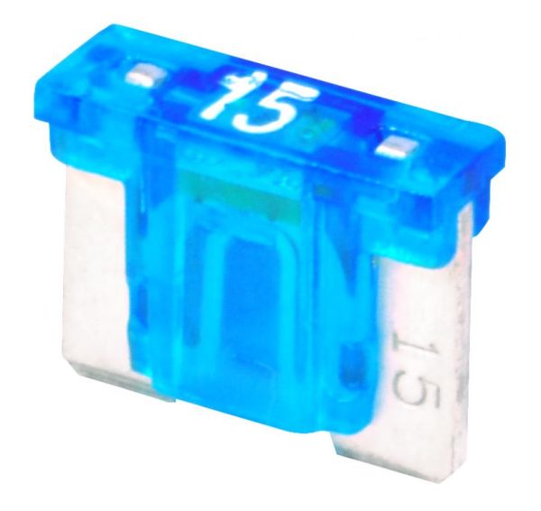 FUSIBILE LOW PROFILE 15 AMP A LED AZZURRO - Pack of 10 PZ