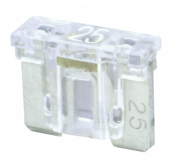 FUSIBILE LOW PROFILE 25 AMP A LED BIANCO - Pack of 10 PZ