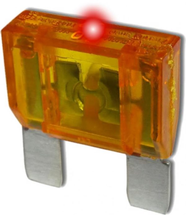 MAXIFUSIBILE 20 AMP A LED GIALLO - Confezione da 4 PZ