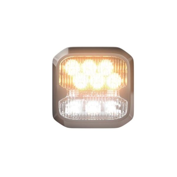 MULTIFLASH+WORKING LIGHT 6+3LED 12/24V ORANGE+WHITE