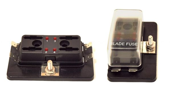 PORTAFUSIBILE C/LED 4 VIE