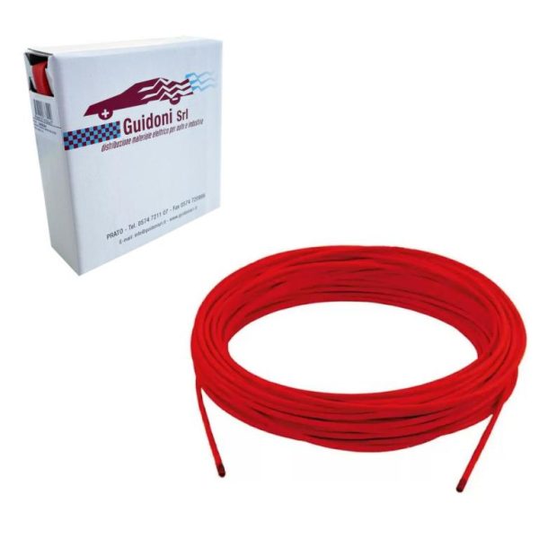 CONF.5MT GUAINA IN VETRO SILICONE ROSSA 1500V D.25