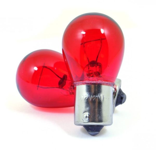 LAMPADA 12V 21W BAW15S ROSSA - Confezione da 10 PZ