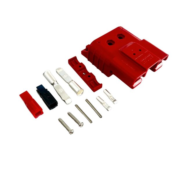 KIT CONNETTORE BIPOLARE 2+2SBE 80 AMP COLORE ROSSO COMPLETO DI CONTATTI AUSILIARI