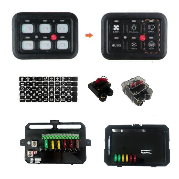 TASTIERINO DI CONTROLLO.  6 TASTI. 12/24V