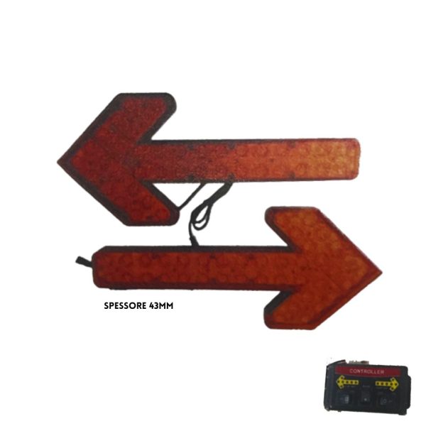 PAIR OF ORANGE LED WARNING SIGNALS 12/24V 100W