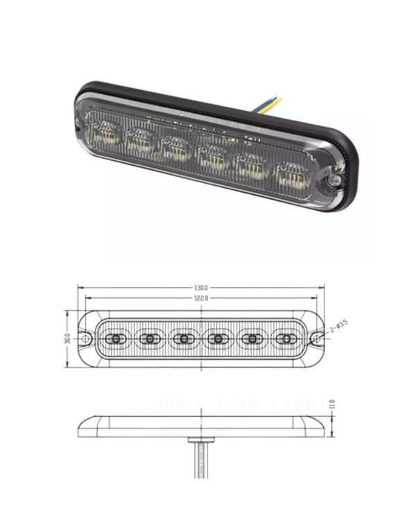 MULTIFLASH 6 LED 12/24 BLU