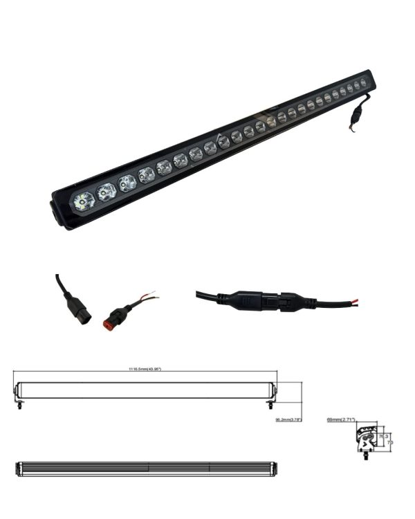 BARRA LED 280W+10W 12/24V 1116X76X69 18000 LUMEN