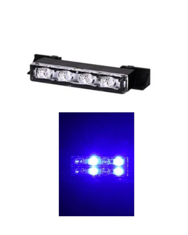 MULTIFLASH 4 LED BLU 12/24V 5 FILI C/CROCIERA.