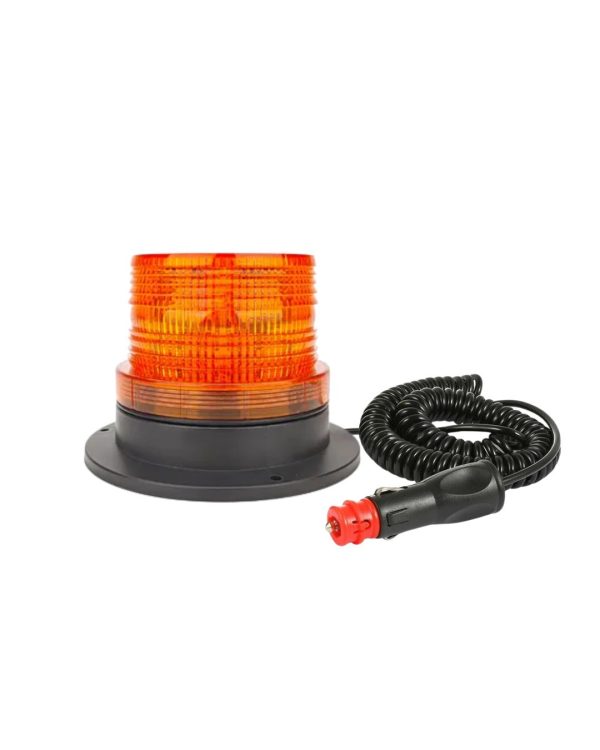 LAMPEGGIANTE LED MAGNETICO ARANCIO 12/110V C/SPIRALE E PRESA ACCENDISIGARI