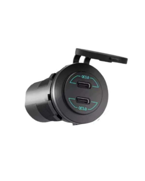 PRESA USB DOPPIA TIPO C QC 4.0D.FORO 26MM